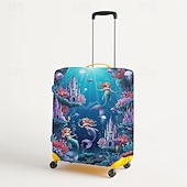 abordables Vêtements d’intérieur et pantoufles-Housse de valise imprimée style océan, extensible, protection élastique pour valise de voyage
