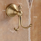 baratos Ganchos para Roupão-ganchos de toalha para banheiros, suporte de toalha de latão antigo montado na parede, gancho de roupão de alta resistência para cozinha, quarto, hotel, piscina, casaco