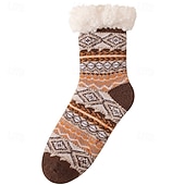 billige Hjem Tøfler-Herresokker med sklisikre tøfler, varme, koselige, lodne vintersokker for menn, myke, tykke og komfortable gavesokker til innendørsbruk