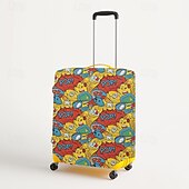 baratos Desgaste em casa e chinelos em casa-Capa protetora elástica para mala de viagem com estampa artística.