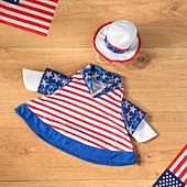 billige Veranda gåseantrekk-2 stk. patriotiske verandagåseantrekk sementgåskostyme 4. juli-stil gåsantrekk inkludert sløyfe og hatt til hagedekorasjon fest uteplass julegave