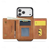 Недорогие Чехлы для iPhone-телефон Кейс для Назначение iPhone 17 Pro Max i16 15 14 Pro Max Plus 13 Pro Max Кейс на заднюю панель Защита от удара Ретро ТПУ ПК Кожа PU