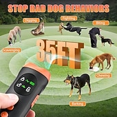 economico Supporto e Cura degli Animali-Dispositivo antiabbaio 4 in 1 per cani con pannello di visualizzazione, dispositivo antiabbaio ricaricabile di tipo C da 2500 mAh, dispositivo di addestramento a ultrasuoni per cani, raggio di