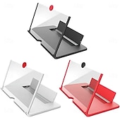 Недорогие Товары для дома-10/12-дюймовый изогнутый 3D-увеличитель для экрана телефона со складной подставкой — портативный многофункциональный объектив для фильмов и игр &amp;видеозвонки, совместимые со всеми смартфонами