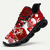 Χαμηλού Κόστους Ανδρικά Χριστουγεννιάτικα Παπούτσια-Ανδρικά αθλητικά παπούτσια με χριστουγεννιάτικο στολίδι – έντονο σχέδιο με κόκκινες και πράσινες πινελιές, ιδανικά για χριστουγεννιάτικα πάρτι και εορταστικές συγκεντρώσεις