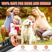 economico Supporto e Cura degli Animali-Dispositivo antiabbaio 4 in 1 per cani con pannello di visualizzazione, dispositivo antiabbaio ricaricabile di tipo C da 2500 mAh, dispositivo di addestramento a ultrasuoni per cani, raggio di