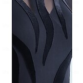 Χαμηλού Κόστους Ανταγωνιστικά Ρούχα-Γυναικείο φόρεμα χορού χορού με μακριά μανίκια, φόρεμα λάτιν για διαγωνισμούς, βαλς, τάνγκο, κομψή μαύρη φούστα με φαρδύ μπούστο