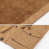 baratos jaquetas e casacos gráficos masculinos-Homens Casaco de lã Jaqueta Carga Jaqueta Corta-Vento Térmico / Quente Casual Militar Ao ar livre Acampar e Caminhar Bordado Capuz removível Jaquetas de algodão Inverno Colarinho Chinês Manga Longa