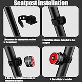 billiga Dekorativa ljus-USB-uppladdningsbart cykelbakljus automatisk sensor bakljus cykelutrustning cykeltillbehör vattentät bromsvarning racercykeltillbehör