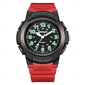 abordables Montres à quartz-Montre à quartz pour femmes et hommes SANDA grand cadran montre de sport à la mode montre lumineuse étanche en silicone