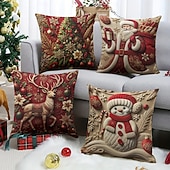 1 st Sammet Örngott, Mönster Enkel Ledigt Fyrkantig Traditionell Klassisk billiga Julbäddset-1 st Sammet Örngott, Mönster Enkel Ledigt Fyrkantig Traditionell Klassisk