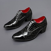 abordables Zapatos Oxford-Zapatos de vestir para hombre de piel sintética roja con detalle de tachuelas: elegantes zapatos de fiesta de Navidad para hombre.
