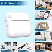 cheap Scanners &amp; Printers-2025 NEW Sticker Printer C20 Fun Print Pod Mini Bluetooth Portable Sticker Maker with Rolls Paper Print Pods Mini Printer