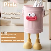 billige Smykkeoppbevaring-tegneseriepennholder enkel oppbevaringsholder for kontor oppbevaring skrivebord oppbevaring hjemmestudie oppbevaring (tilfeldige bokstavklistremerker) tegneseriepersonlighet pennholder stor kapasitet