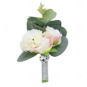 economico Bouquet da Sposa-Fiori da polso da sposa Fiore all'occhiello Matrimonio / Evento / Festa Tessuti Floreale