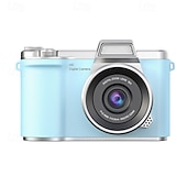 お買い得  アクションカメラ-1080P HDポータブルCCDカメラ 4Kレンズ フリップスクリーン USB充電式リチウムポリマーバッテリー 初心者向け旅行Vlogging 完璧なバレンタインデーギフト 初心者カメラ