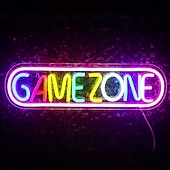 economico Luci decorative-1 pz luce al neon a led per sala eSport luce da parete decorativa per stile gaming luce da tavolo per stile controller luce al neon per macchina da gioco luce d'atmosfera a led alimentatore usb