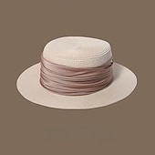 Hatter Strå Stråhatt Bryllup Te Fest Hesteløp cocktail Elegant Årgang Solbeskyttelse Med Glat Hodeplagg Hodeplagg billige Festhatter-Hatter Strå Stråhatt Bryllup Te Fest Hesteløp cocktail Elegant Årgang Solbeskyttelse Med Glat Hodeplagg Hodeplagg