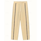 economico Gamba Dritta-Confezioni multiple 2 pezzi Per uomo Nero + Cachi Pantaloni da tuta Pantaloni Pantaloni della tuta a gamba dritta Coulisse Elastico in vita Semplice Sport &amp; Outdoor Abbigliamento quotidiano Poliestere