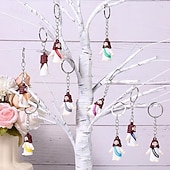 お買い得  彫像-50/100個の小さなイエスのキーホルダー、ミニイエスの置物キーホルダー、クリスマスストッキング詰め物ギフト、マルチカラーの小さなイエスのキーホルダー、ミニチュアキーホルダーを隠す