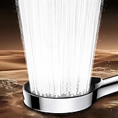 billiga Badrumsprylar-Stor panel 7 lägen handhållet duschmunstycke högtryck vattenbesparande spraymunstycken stort flöde massage badrumsduschmunstycke för hemmabruk badrumsduschtillbehör