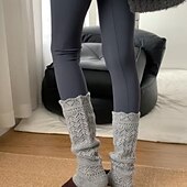 abordables Chaussettes-Femmes Bas Extérieur Bloc de Couleur Polyester Vacances Occasionnel Élastique Chaud 1 Paire