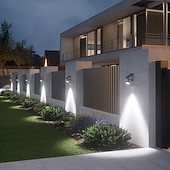 abordables Luces de paisaje-Luces solares para árboles, focos exteriores, apliques impermeables para exteriores, iluminación de patios y jardines, luces solares de atardecer, luces navideñas para el hogar, patio, garaje, césped