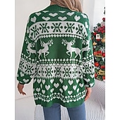 Naisten Neulos Neule Vapaa-aika Pehmeä Joulu poro lumihiutaleet Joustin Avoin etuosa Kudottu Pitkähihainen Tavalliset topit Neuloa ulko- Päivittäin Viikonloppu Valkoinen Rubiini Syksy Talvi halpa Jouluiset neuleet-Naisten Neulos Neule Vapaa-aika Pehmeä Joulu poro lumihiutaleet Joustin Avoin etuosa Kudottu Pitkähihainen Tavalliset topit Neuloa ulko- Päivittäin Viikonloppu Valkoinen Rubiini Syksy Talvi