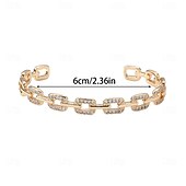 economico Braccialetti-Zircone Classico Lettere dell&#039;alfabeto Personalizzato Di tendenza Cromo Gioielli braccialetto Argento / Oro Per Matrimonio Feste Fidanzamento Balli di fine anno