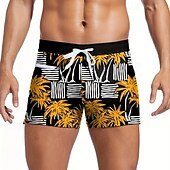 abordables Bañadores &amp; Pantalones de surf-Hombre Bañador Natación Corto Bañadores Pantalones Bañadores de traje de baño Impreso Correa Eslático Transpirable Prendas de abajo Surf Bikini Buceo Verano