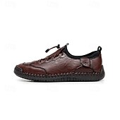 preiswerte Stiefeletten-Braune, handgefertigte Freizeitschuhe für Herren mit weicher Gummisohle und elastischem Kordelzug, bequeme Outdoor-Fahrschuhe für Reisen und den Alltag