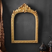 abordables esculturas de pared-1 unidad de marco decorativo de resina con arco dorado tridimensional de estilo europeo, ideal para decoración de pared o como accesorio para fotografía.
