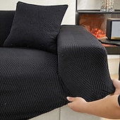 olcso Kanapéhuzat-rugalmas jacquard szövet kanapéhuzat, stretch kanapéhuzat, szekcionált L alakú kanapéhuzat, sarokhuzat nappaliba, 1/2/3/4 üléses