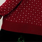 levne Mikina a svetr-Vánoce Dámské Ležérní topy Pulovrový svetr Rolák Dlouhý rukáv Vrchní část oděvu Oblečení na atletiku Grafika Bavlna Yumuşak Teplý Večírek Dovolená sportovní oblečení Sportovní oděvy Rubínově červen