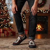  Men's Christmas Santa Face Slip-On Shoes – Festive 3D Santa Design, Comfortable Casual Style, Perfect for Christmas Parties & Holiday Gatherings