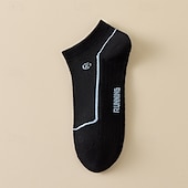 levne pánské ponožky-Pánské 5 párů Vícenásobné balení Ponožky Koşu Çorapları Ponožky pro běžné nošení Duhová Barva Slátanina Písmena Dovolená Sporty a outdoor Denní Základní Střední Jaro Podzim Módní Na běžné nošení