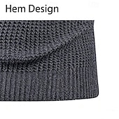 preiswerte Herrenpullover-Herren Pullover Strickpullover Gerippt Stricken Normale Oberteile Gestrickt Einfach Rundhalsausschnitt Mode Basic Urlaub Alltagskleidung Bekleidung Herbst Winter Schwarz Marineblau M L XL