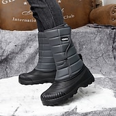 abordables Botas de invierno y nieve-Botas de nieve impermeables marrones para hombre: aislantes y duraderas, perfectas para deportes de invierno, raquetas de nieve y aventuras al aire libre.