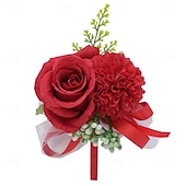 economico Bouquet da Sposa-Fiori da polso da sposa Fiore all'occhiello Matrimonio / Evento / Festa Tessuti Floreale