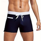 ieftine Costume de baie și pantaloni scurți de plajă-Bărbați Pantaloni Scurți de Înot Boxeri înot Costume de baie pentru costume de baie Mată Buzunar cu Fermoar Elastic Respirabil Pantaloni Surfing Bikini Scufundare Vară