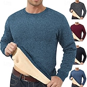 ieftine Hanorac din lână-Bărbați Jacquard Hanorca Hanorac din lână Hanorac cu căptușeală din fleece Roșu Vin Albastru denim Negru Bleumarin Gri Stil Nautic Simplu Texturat Sporturi &amp; Exterior Casual Zilnic Șic Stradă Misto