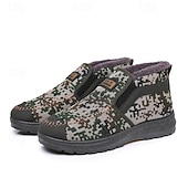 billiga Vinter- och snöstövlar-herrslip-on-kängor i kamouflage – varmt fleecefoder, avslappnad friluftsstil, perfekt för kallt väder och utomhusaktiviteter