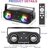 abordables Lumières de Fête-Éclairage de scène, barre rotative multicolore, éclairage d'ambiance, LED, ondulations d'eau, éclairage KTV, éclairage disco, éclairage laser