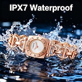 halpa Kvartsikellot-Muotitietoisen äitienpäivälahja naisten kello neliö yksinkertainen kellotaulu IPX7 vedenkestävä ruostumatonta terästä rannekello kvartsikello