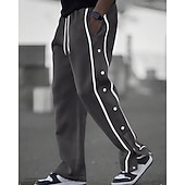 cheap Running Pants &amp; Tights-Men's Wide-leg Sweatpants sport pants Casual Pants with Pockets Split High Waist Bottoms Gym Athleisure Workout Spring Fall Breathable Gym Workout Track Regular Fit Sportswear Activewear Solid Colored