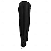 economico Fondi-Retrò Vintage Medievale 17° secolo Mascherata Pantaloni da pirata Cavaliere Vichingo Crociato Straniero Ranger Coulisse Tinta unica Costume Per uomo Costumi da pirata Fantasia Mascherata Festa / Sera