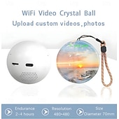 levne Dárkové předměty-Vánoční dárková ozdoba z magické křišťálové koule, držte dýchající vzpomínky v ruce, 2,7palcový sférický video přehrávač, nahrávatelná videa &amp;fotografie z počítače &amp;personalizovaný dárek pro chytrý