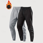 Χαμηλού Κόστους Αθλητικά παντελόνια-Ανδρικά Αθλητικές Φόρμες Τζόγκερ Παντελόνι Fleece Παντελόνια Pantaloni de Alergat Κορδόνι Ελαστική μέση Πολυσυσκευασία Σκέτο Ύγρανση Αναπνέει Πλήρες μήκος Υπαίθρια Αθλήματα Causal Καθημερινά