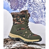 halpa Talvi- ja lumikengät-Miesten vedenpitävät camo-kuvioiset talvilumikengät lämpimällä turkisvuorilla ja liukumattomalla pohjalla, ulkoilu- ja metsästyskengät