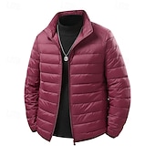 abordables Manteaux &amp; vestes-Homme Manteau d'Hiver Doudoune Veste Matelassée Avec Poches 50% duvet de canard blanc Vacances Tenue quotidienne Date Régulier Mode Occasionnel Confortable Chaleur Thermique Automne Hiver Couleur